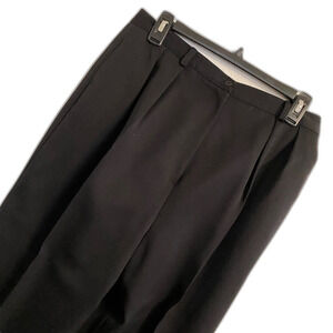 Vintage 80s Fashion 12 Wool Women's Black Lined Pants Academia Minimalist a-26